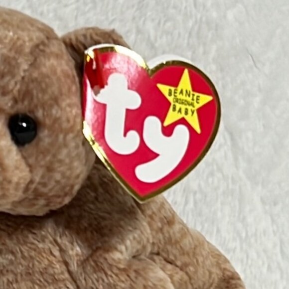 NWT Rare Errors Discontinued Pecan ty Beanie Baby Pecan the Bear Plush 6 inches - Picture 2 of 13